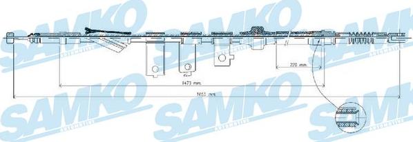 Samko C0311B - Трос, гальмівна система autocars.com.ua