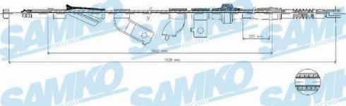 Samko C0312B - Трос, гальмівна система autocars.com.ua