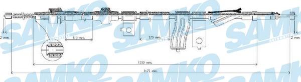 Samko C0315B - Трос, гальмівна система autocars.com.ua