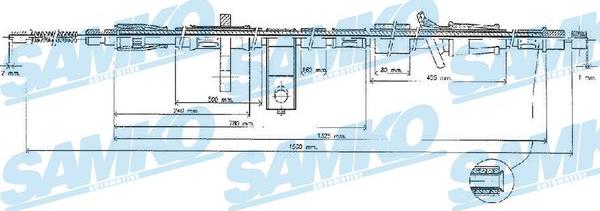 Samko C0319B - Тросик, cтояночный тормоз avtokuzovplus.com.ua