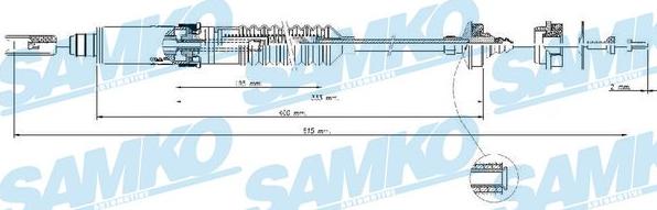 Samko C0339C - Трос, управління зчепленням autocars.com.ua