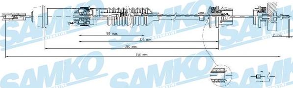 Samko C0340C - Трос, управління зчепленням autocars.com.ua