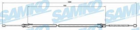 Samko C0370B - Трос, гальмівна система autocars.com.ua