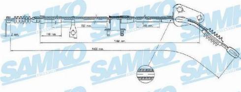 Samko C0375B - Трос, гальмівна система autocars.com.ua