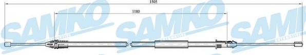 Samko C0405B - Тросик, cтояночный тормоз avtokuzovplus.com.ua