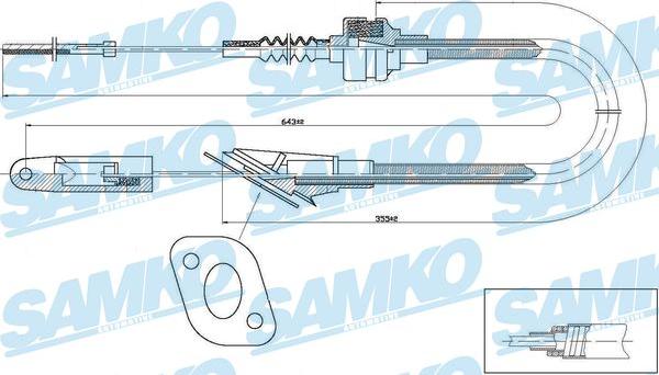 Samko C0417C - Трос, управління зчепленням autocars.com.ua