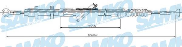 Samko C0428C - Трос, управління зчепленням autocars.com.ua