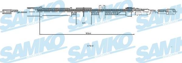 Samko C0455B - Трос, гальмівна система autocars.com.ua