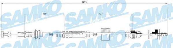 Samko C0455C - Трос, управління зчепленням autocars.com.ua