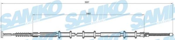 Samko C0470B - Трос, гальмівна система autocars.com.ua