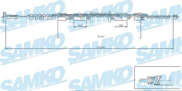 Samko C0471B - Трос, гальмівна система autocars.com.ua