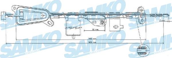Samko C0481B - Трос, гальмівна система autocars.com.ua