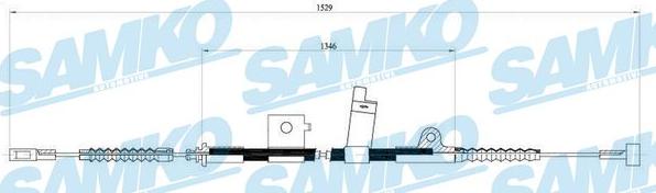 Samko C0495B - Трос, гальмівна система autocars.com.ua