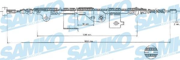 Samko C0503B - Трос, гальмівна система autocars.com.ua