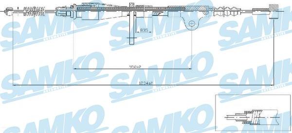 Samko C0505B - Тросик, cтояночный тормоз avtokuzovplus.com.ua