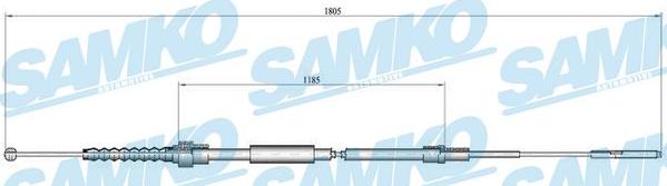 Samko C0516B - Тросик, cтояночный тормоз avtokuzovplus.com.ua
