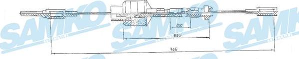 Samko C0518C - Трос, управління зчепленням autocars.com.ua
