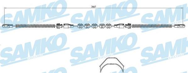 Samko C0530B - Трос, гальмівна система autocars.com.ua