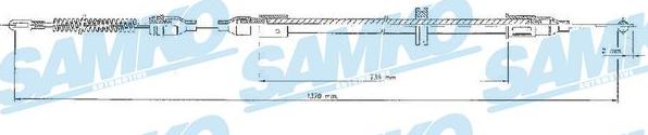 Samko C0547B - Трос, гальмівна система autocars.com.ua