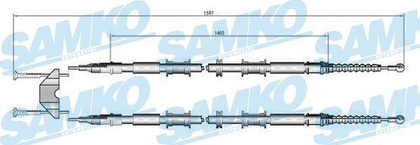 Samko C0549B - Трос, гальмівна система autocars.com.ua