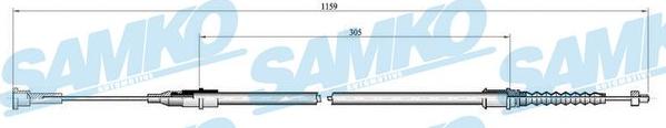 Samko C0563B - Трос, гальмівна система autocars.com.ua