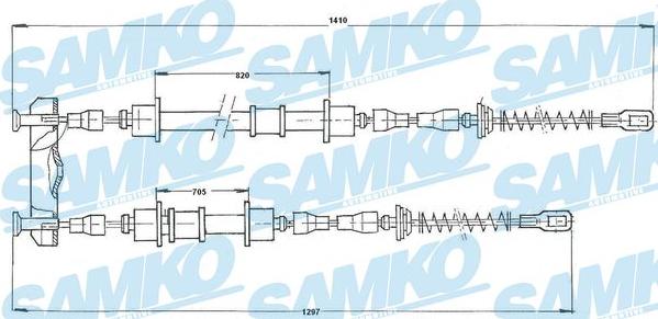 Samko C0572B - Трос, гальмівна система autocars.com.ua