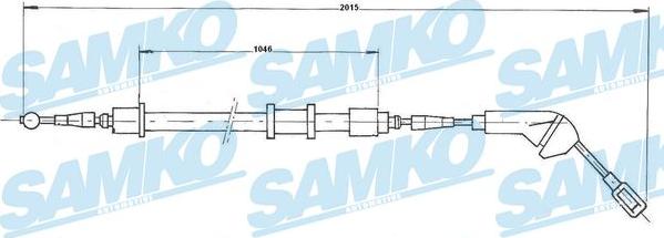 Samko C0580B - Трос, гальмівна система autocars.com.ua