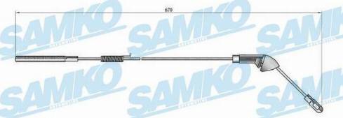 Samko C0581B - Тросик, cтояночный тормоз avtokuzovplus.com.ua