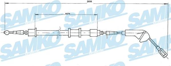 Samko C0582B - Трос, гальмівна система autocars.com.ua