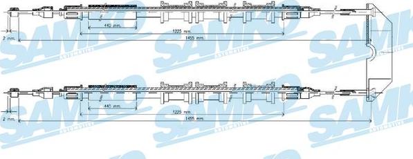 Samko C0583B - Трос, гальмівна система autocars.com.ua