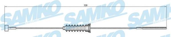 Samko C0587B - Трос, гальмівна система autocars.com.ua