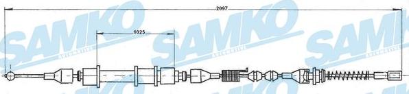 Samko C0590B - Трос, гальмівна система autocars.com.ua