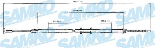 Samko C0600B - Трос, гальмівна система autocars.com.ua