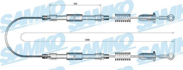 Samko C0602B - Тросик, cтояночный тормоз avtokuzovplus.com.ua