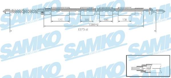 Samko C0610B - Трос, гальмівна система autocars.com.ua