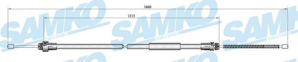 Samko C0611B - Тросик, cтояночный тормоз avtokuzovplus.com.ua