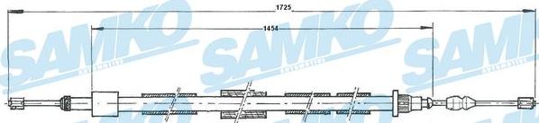 Samko C0615B - Трос, гальмівна система autocars.com.ua