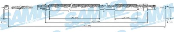 Samko C0617B - Трос, гальмівна система autocars.com.ua