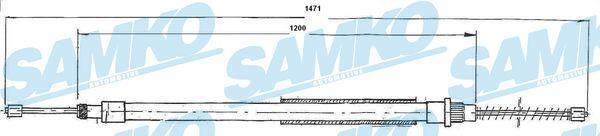 Samko C0624B - Трос, гальмівна система autocars.com.ua