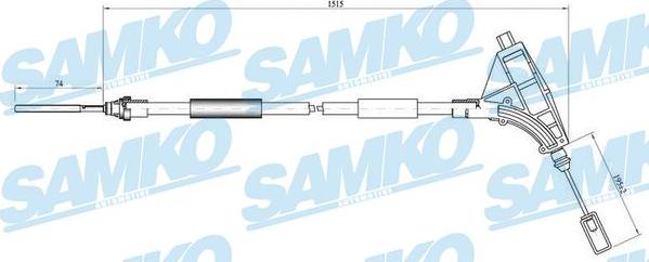 Samko C0641B - Тросик, cтояночный тормоз avtokuzovplus.com.ua