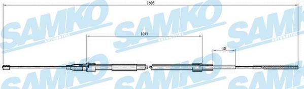 Samko C0651B - Тросик, cтояночный тормоз avtokuzovplus.com.ua