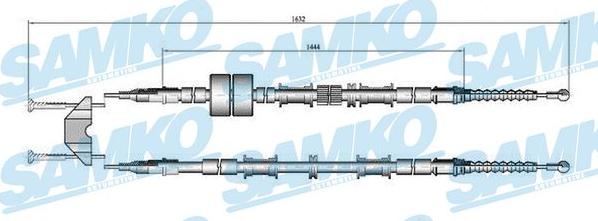 Samko C0652B - Трос, гальмівна система autocars.com.ua