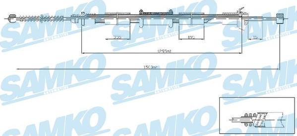 Samko C0653B - Трос, гальмівна система autocars.com.ua