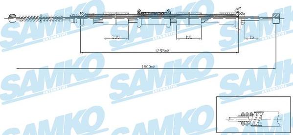 Samko C0653B - Тросик, cтояночный тормоз avtokuzovplus.com.ua