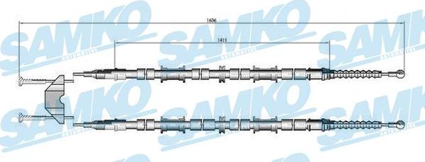 Samko C0655B - Трос, гальмівна система autocars.com.ua