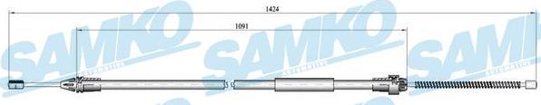 Samko C0687B - Трос, гальмівна система autocars.com.ua