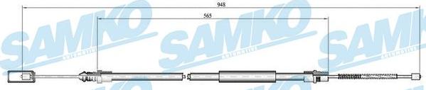 Samko C0723B - Трос, гальмівна система autocars.com.ua