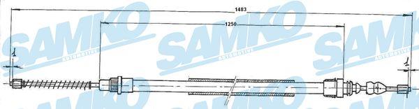 Samko C0732B - Трос, гальмівна система autocars.com.ua