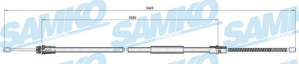 Samko C0752B - Трос, гальмівна система autocars.com.ua