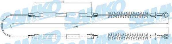 Samko C0773B - Тросик, cтояночный тормоз avtokuzovplus.com.ua